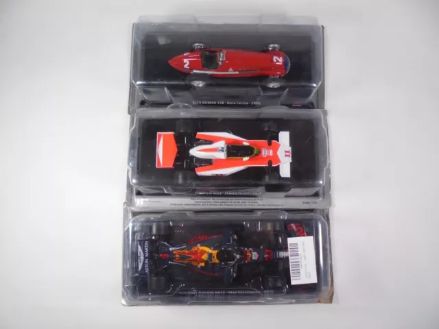 Lot de 3 Formule 1 Voitures Miniatures 1/24 HACHETTE F1 CLC03