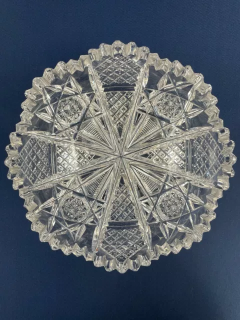 Antique Edwardian American Brilliant cut crystal salad or fruit bowl c.1905
