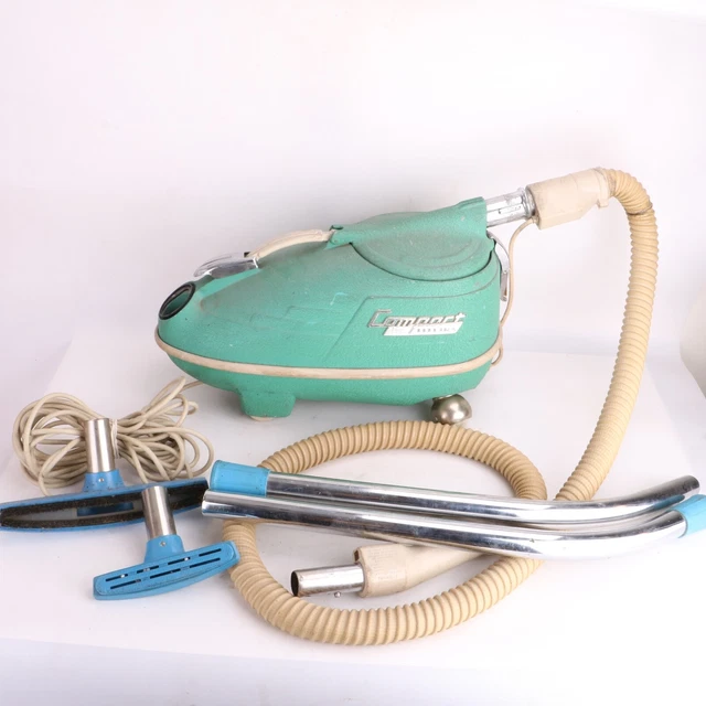 VINTAGE GREEN COMPACT Electra Canister Vacuum Cleaner w/ Some