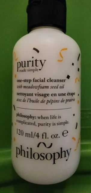 Philosophy Brand Purity Made Simple One Step Facial Cleanser 4 Fl Ounce Bottle