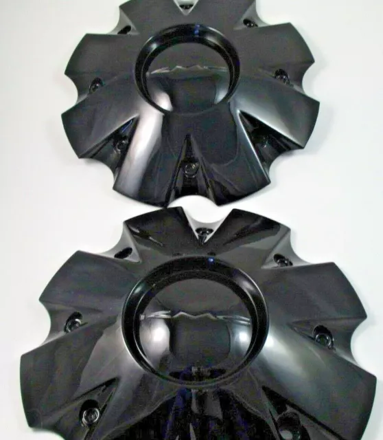 Kmc Gloss Black  Custom Wheel Center Caps    #841L210/ #841L210-S1 (For 2 Caps)