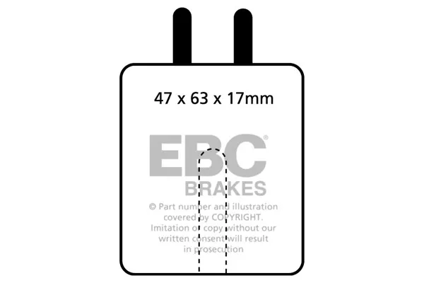 EBC Greenstuff Front Brake Pads for Jaguar E-Type 4.2 64 > 68