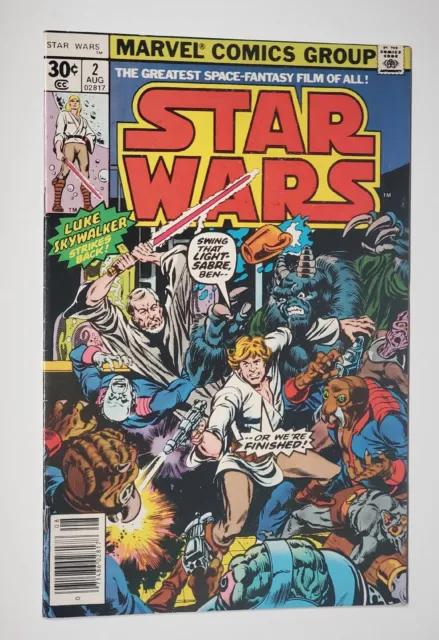 Rare Star Wars # 2 Comic Original .30 Edition With UPC Code Marvel 1977 1st