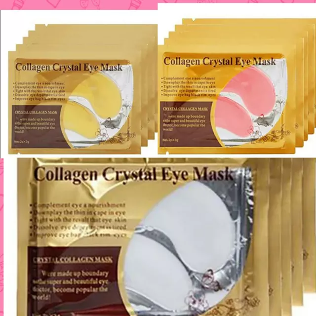 20x Pad Gel Occhi Cristallo Collagene Oro 24k Maschera Anti Invecchiamento Rughe + Regalo Gratuito