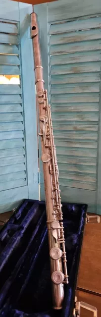 Deford Elkhart Vintage Flute In Case 26 inches