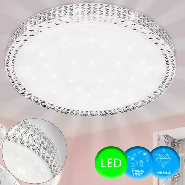 Luxus LED Decken Lampe Wohn Zimmer Sternen Effekt Dimmer Leuchte Schlafzimmer