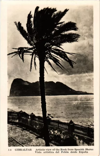 CPA Gibraltar-Artistic view of the Rock from Spanish Shores (320832)