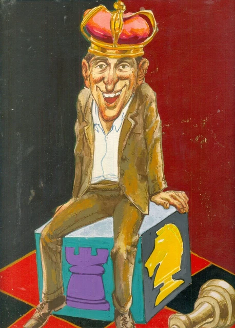 Bobby Fischer Chess Genius Caricature