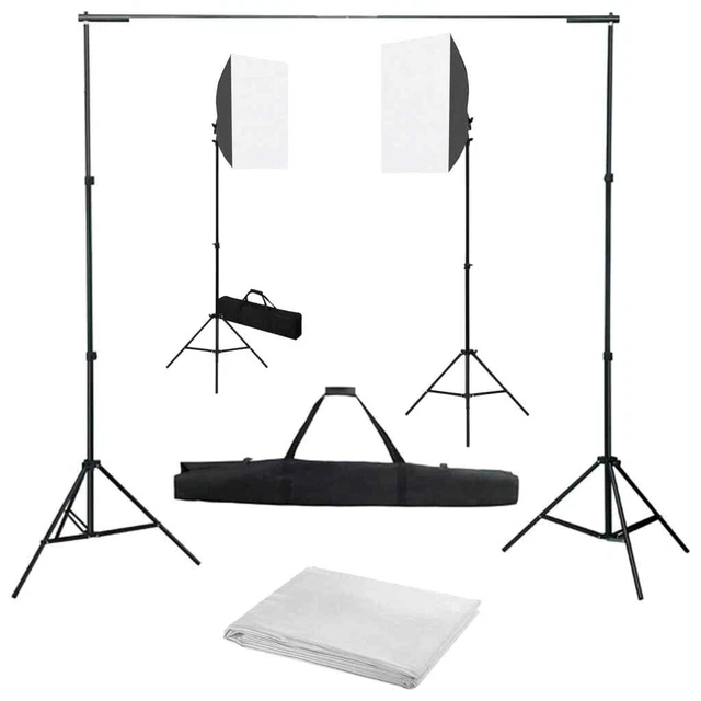 Kit per Studio Fotografico con Luci Softbox e Fondale 5199397
