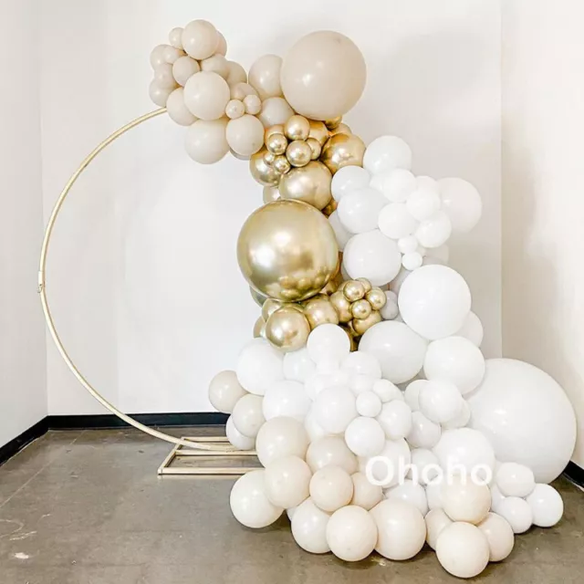 Weiß Beige Ballonbogen Luftballon Ballon-Girlande Party Hochzeit Wedding