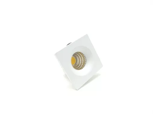 Mini Faretto Led da incasso 3W Quadrato 38mm Cob incluso Trasformatore led drive