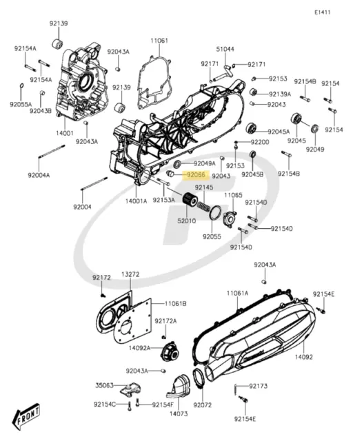 Original Kawasaki Ablaufstecker für J125 & J300 (2014 - 2016)