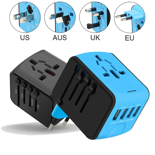Universal USB Plug Charger Universal World Travel Power Adapter US/UK/EU/AU