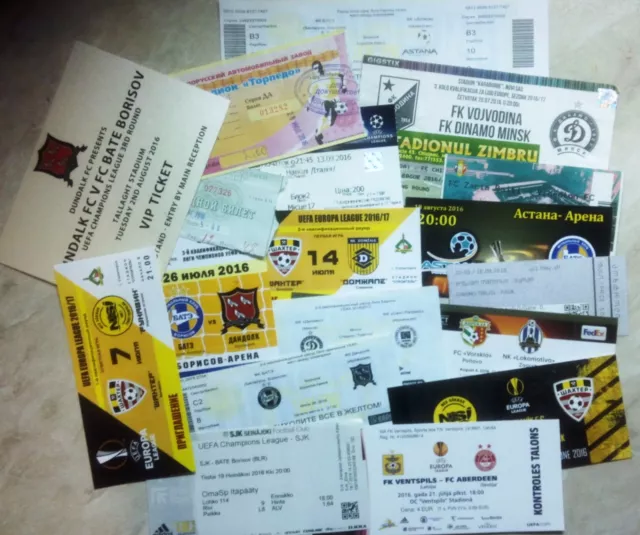 2016 / 2017 EUROCUPS Match tickets CHAMPIONS & EUROPA LEAGUE