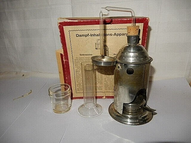 Inhaliergerät - Dampf-Inhalationsapparat mit Gebrauchsanweisung u. Orginalkarton