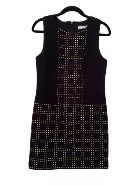 Trina Turk Gold Studded Black Sheath Dress Size 6