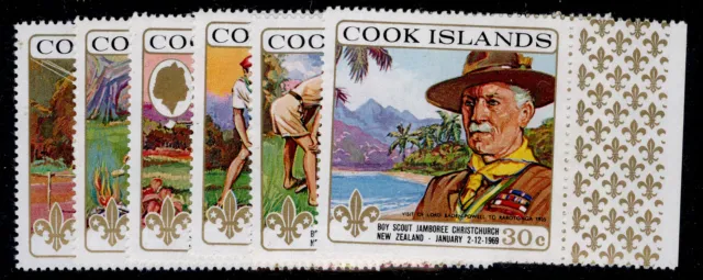 COOK ISLANDS QEII SG289-294, 1969 Scout set, NH MINT.
