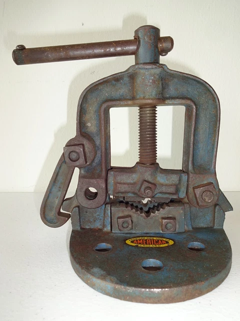 Vintage American Pipe Tool Co. Bench Mount Yoke Pipe Vise