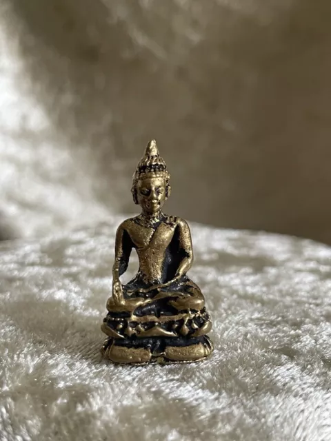 ♛ "My little Buddha" Miniatur Glücksbringer Bronze Figürchen Wohlstand 1 ♛