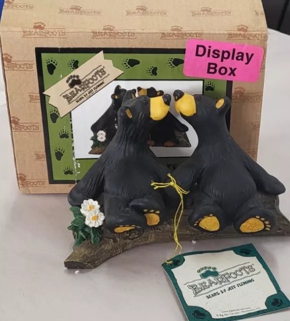 Bearfoots By Jeff Fleming Kissing Kissin' Bears Figurines 50368 Mint in Box Tag