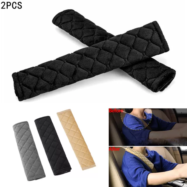 Pair Kids Car Seat Belt Pads Harness Shoulder Safety Strap Cushion Cover Soft AU
