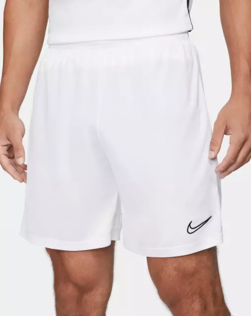 Nike Dri-Fit Academy Mens Knit Shorts White Multi Size Football Soccer 3