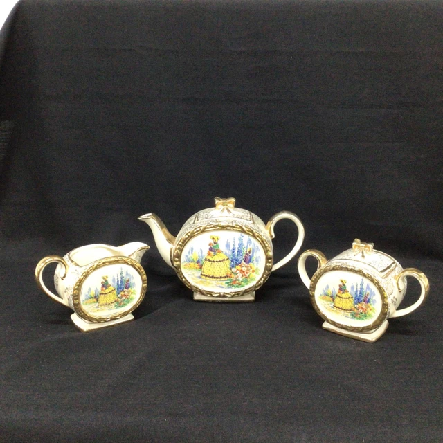 VINTAGE SADLER CERAMIC Teapot, Sugar Bowl and Milk JugMade in England