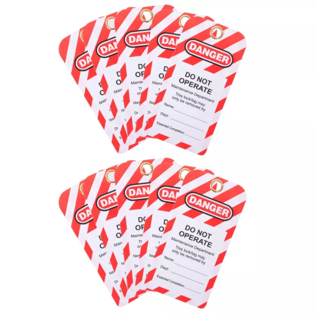 10pcs Lockout Tags Do Not Operate Tags Danger Warning Tags for Equipment Repair