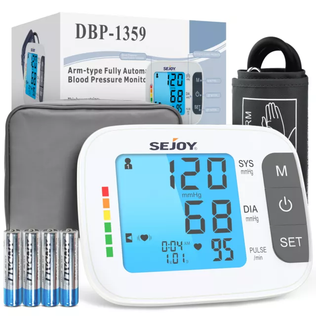 SEJOY Digital Blood Pressure Monitor LCD Display&Voice Upper Arm Cuff BP Machine