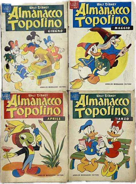 Lotto Di 4 Libri- Almanacco Topolino 1957