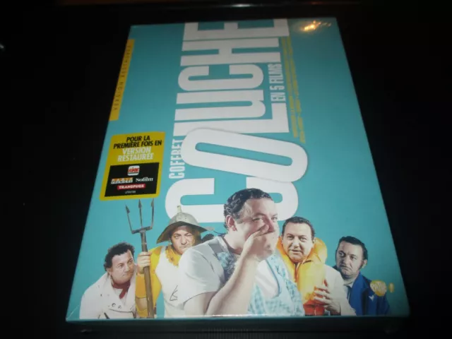 Coffret 6 Dvd Neuf "Coluche : Banzai / Inspecteur La Bavure / Tchao Pantin / ...