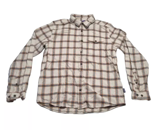 Patagonia Lightweight Fjord Flannel Shirt Mens Medium Plaid Organic Cotton