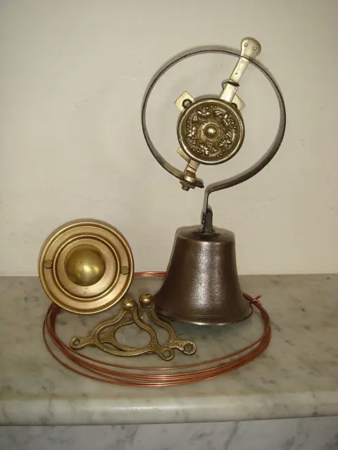 Victorian Door Bell,Servants Bell.Pull & Cranks,Antique.
