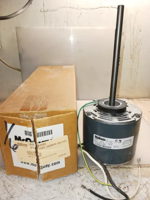 NEW McQUAY 803024020 CONDENSER MOTOR 1/6 HP 1050 RPM 208-230 V  1PH CCW ROTATION