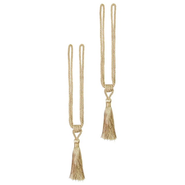 2 Pcs Curtain Tie Polyester Retro Rope Tassel Drapery Tieback Holdback