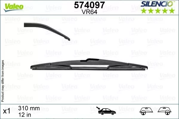 VALEO 574097 - Spazzola tergicristallo SILENCIO posteriore 310mm 12''