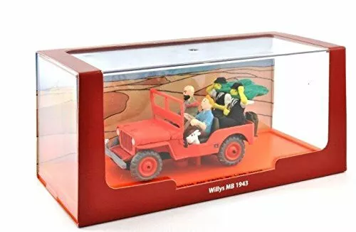 Jeep Willys Tintin au pays de l’or noir 1/43 Voiture Miniature Atlas Model Car