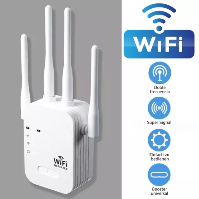 1200/300M WLAN Repeater Router Range WiFi Wireless Signal Verstärker Booster DE