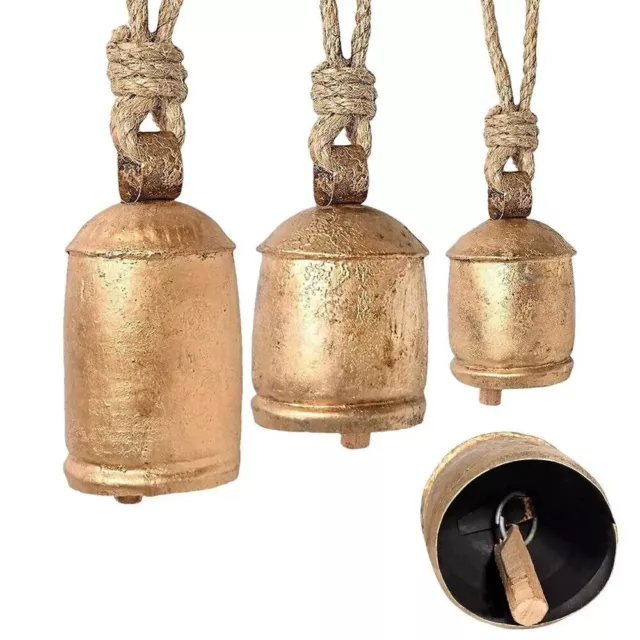 Cow Bell Pendant 3 Pcs Unique Country Style Christmas Tree Hanging Decoration