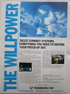 12/1985 PUB THOMSON-CSF TACCS RADAR 3D AIR COMMAND & CONTROL SYSTEMS AD 