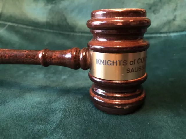 Knights of Columbus Vintage Wooden Gavel Salisbury, Maryland Council 3489