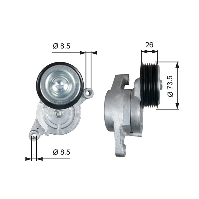 Tendeur De Courroie (Courroie D'accessoire) Mazda 2 1.3,1.5,1.5 Mzr,1.3 Mzr