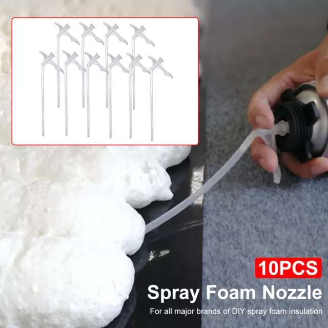 Spray Foam Replacement Tubes 10pcs Nozzle Filling Insulating Foam Tube DIY