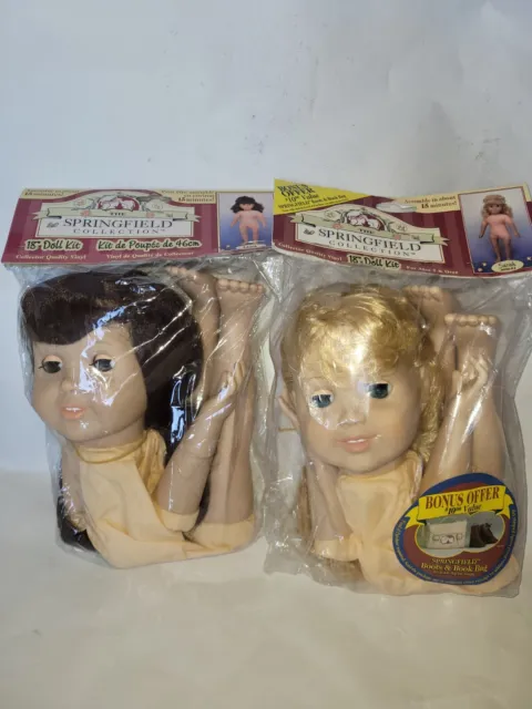 Lot Of 2 Springfield Collection 18” Vinyl Doll Kit Sarah & Laura