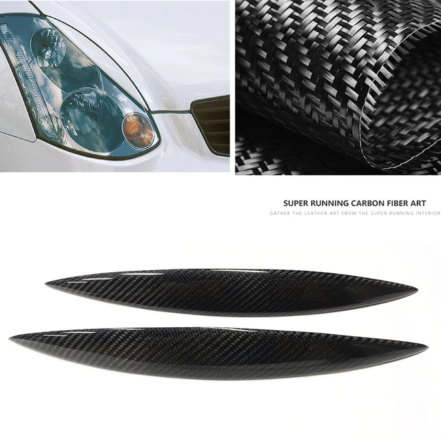 1 Pair Headlight Eyebrow Trim Cover For Infiniti G35 V35 2002-2006 4 Door Sedan