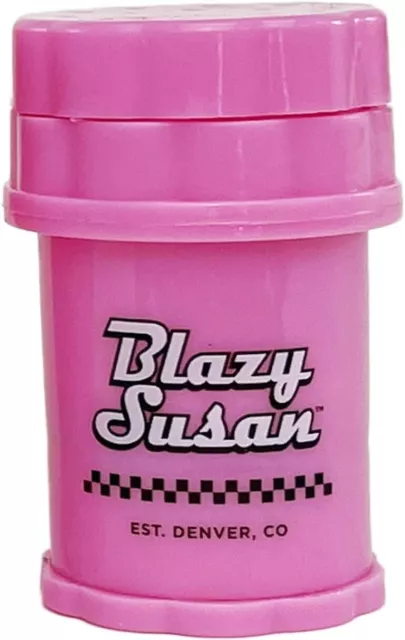 BLazy Susan Large 4-Piece Herb Saver Grinder (Pink)