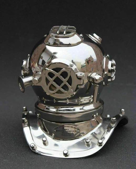 Mini Casque De Plongée Mark V – Finition Noire Laiton – Reproduction Artisanale – DV18
