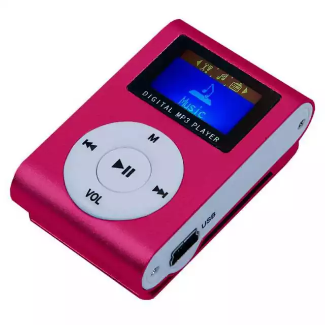 Metall Clip MP3 Stereo Mini Player LCD Display Kartenleser Max 32GB MicroSD #3