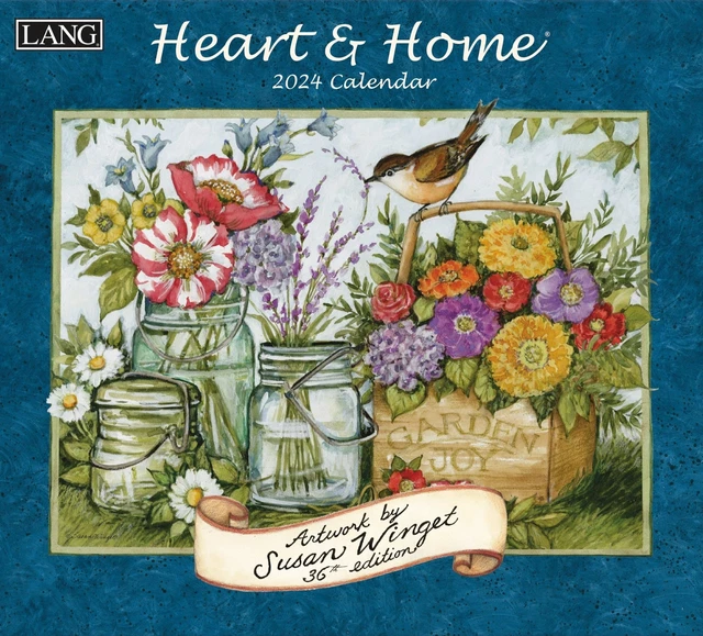 LANG 2024 HEART & Home Wall Calendar £20.50 PicClick UK