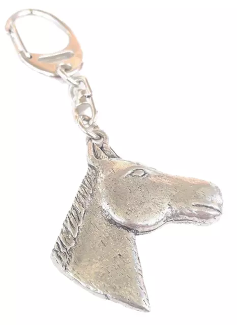 Horse Head Handcrafted from Solid Pewter In the UK Key Ring